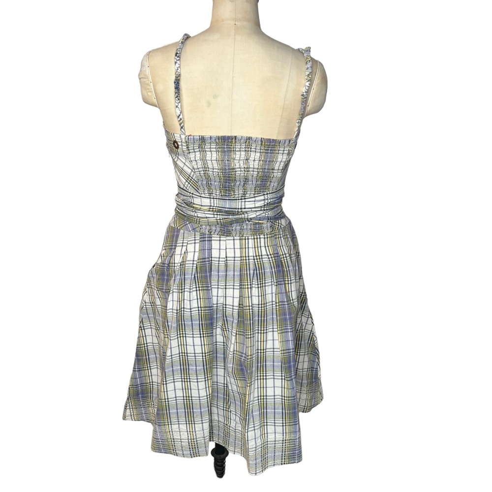 Free People blue plaid dress - Picture 2 of 8